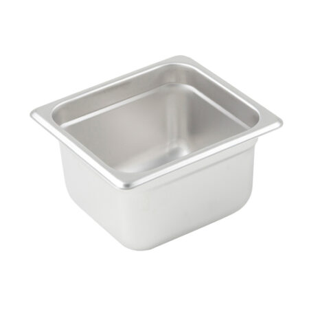 Winco  SPJL-604  Anti-jam Steam Pan, 1/6 Size, 4'', 25 Ga S/S