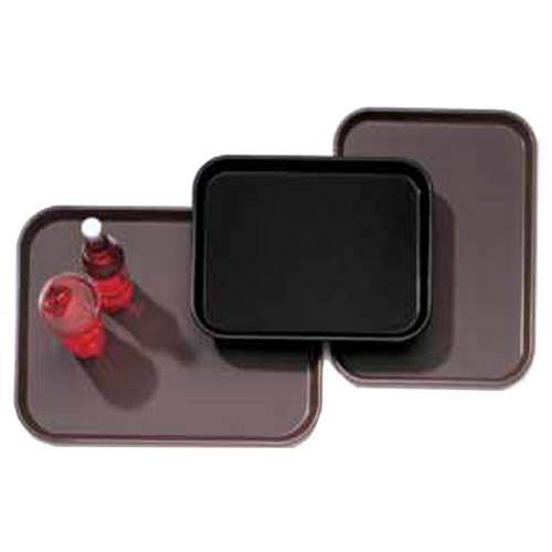 Cambro  PT1418110  Polytread Tray, 14'' x 18'', non-skid surface bonded into polypropylene, black