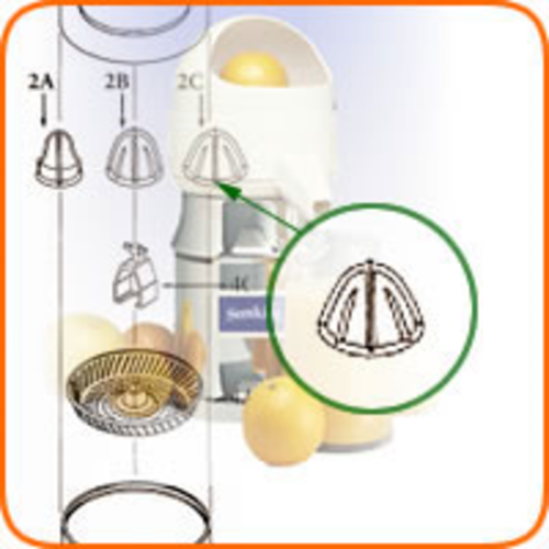 Sunkist  02CR  Extracting Bulb, without metal insert, grapefruit (fits model 7 & 8)