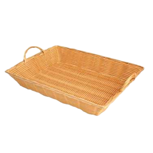 Thunder Group  PLBN1611T  16'' X 11'' X 3'' HAND-WOVEN BASKET W/HANDLE, PLASTIC