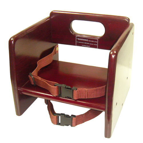 Winco  CHB-703  Booster Seat, Wooden, Mahogany