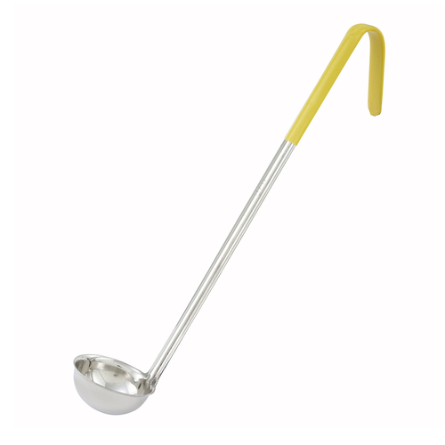 Winco  LDC-1  1oz, Ladle, One-piece, Yellow, S/S
