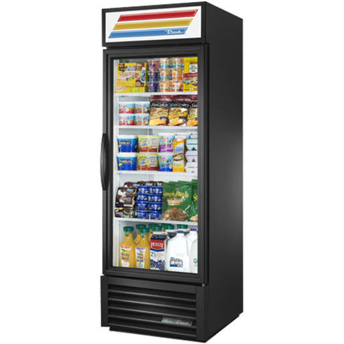 True Mfg. - General Foodservice  GDM-23-HC~TSL01  One Section Glass Door Merchandiser, 27''W, Black, 115v