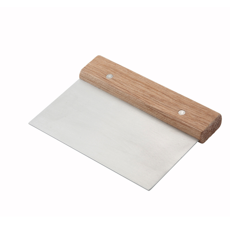 Winco  DSC-3  Dough Scraper, Wooden Hdl, S/S Blade