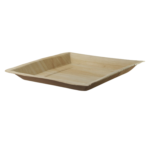 PackNWood  210BBA2424  Square Palm Leaf Dinner Plate
