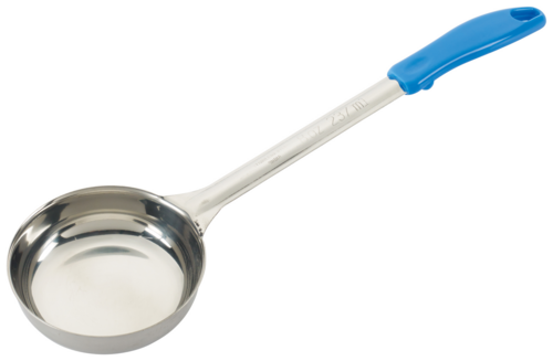 Winco  FPS-8  8oz Solid Food Portioner, One-piece, Blue, S/S