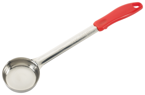 Winco  FPS-2  2oz Solid Food Portioner, One-piece, Red, S/S
