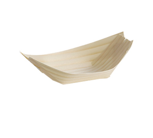 TableCraft Products  BAMDB45  Medium Disposable Wood Boat, 4.75 x 2''  (50 per Pack)