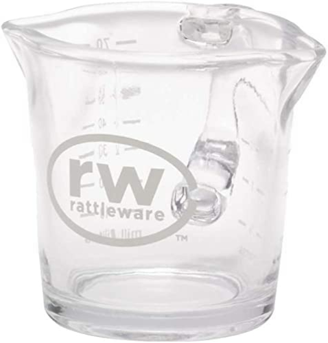 Stainless Equipment & Parts  5001721  Rattleware, 3 oz Shot Pitcher, White Printing, Glass
