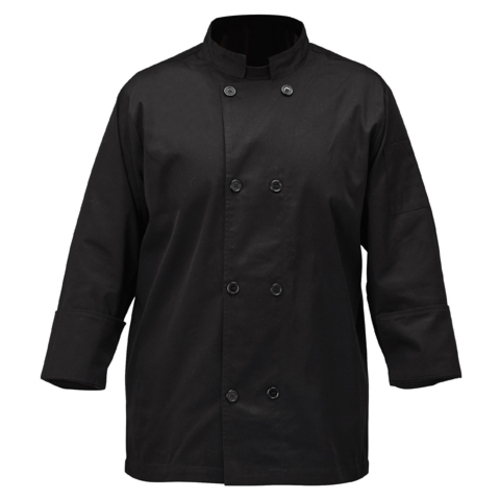 Winco  UNF-6KXXL  Tapered Chef Men's Jacket, Black , 2XL