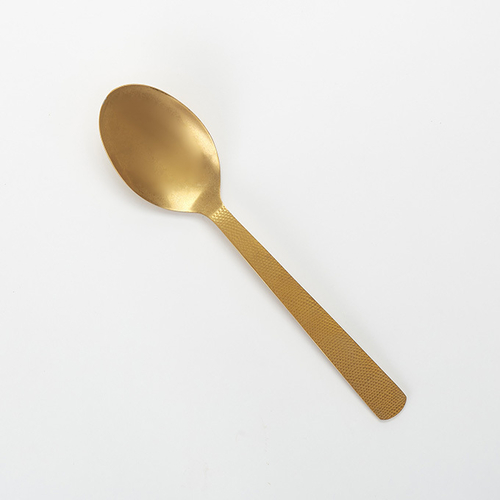 American Metalcraft  GVHSP10  SOLID SPOON, VINTAGE GOLD, HM, 10''L country of origin-INDIA
