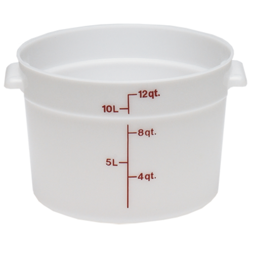 Cambro  RFS12148  Storage Container, round, 12 qt., natural white, polyethylene