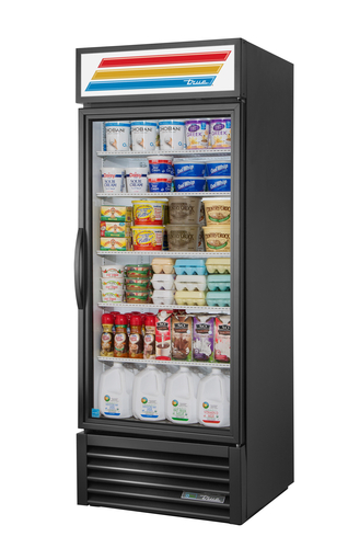 True Mfg. - General Foodservice  GDM-26-HC~TSL01  One Section Glass Door Merchandiser, 30''W, Black, 115v