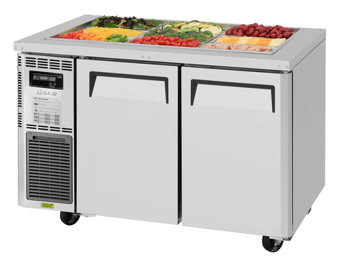 Turbo Air  JBT-48-N  J Series Refrigerated Buffet Table, (2) swing doors, 47-1/4''W x 27-1/2''D, 9-pan top opening, 115v