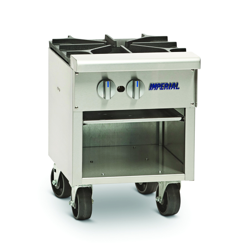 Imperial  ISPA-18-2  Double Stock Pot with Top grates, (2) 3-ring burners