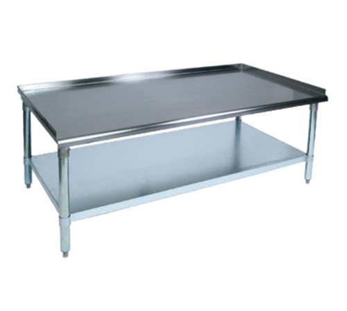 John Boos  EES8-3072-X  Equipment Stand, 72''W x 30''D x 24''H, 18/430 stainless top, galvanized undershelf