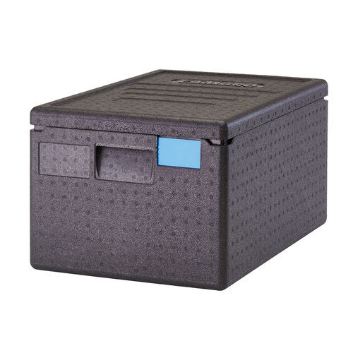 Cambro  EPP180110  Cam GoBox Insulated Food Pan Carrier, 48.6 qt., top load, holds (1) full sized food pans up to 8'' deep, EPP, black