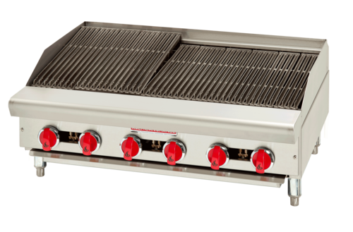 American Range  ARSRB-48  Countertop Charbroiler, 48''W, Natural Gas, 120K BTU