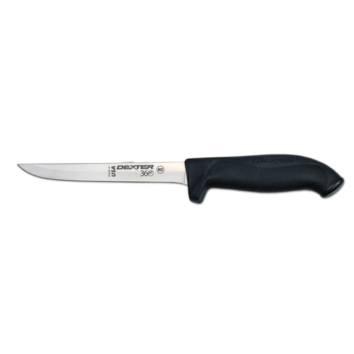 Dexter Russell 36001 6'' narrow boning knife, black handle