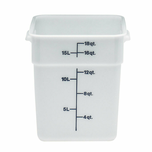 Cambro 18SFSP148 CamSquare Food Container, 18 qt., polyethylene, natural white