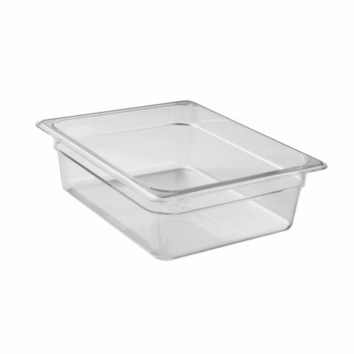 Cambro 24CW135 Camwear Food Pan, 6.3 qt., 4'' deep, 1/2 size, polycarbonate, clear