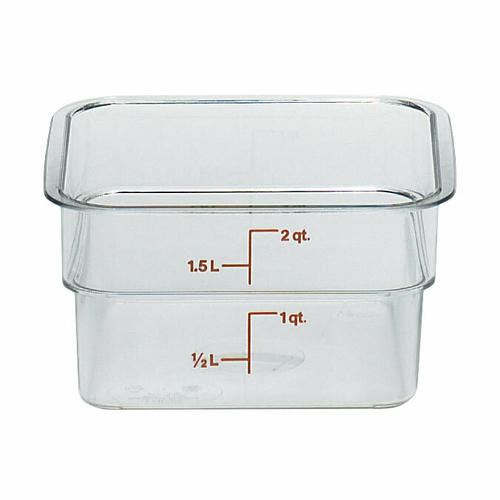 Cambro 2SFSCW135 CamSquare Food Container, 2 qt., polycarbonate, clear