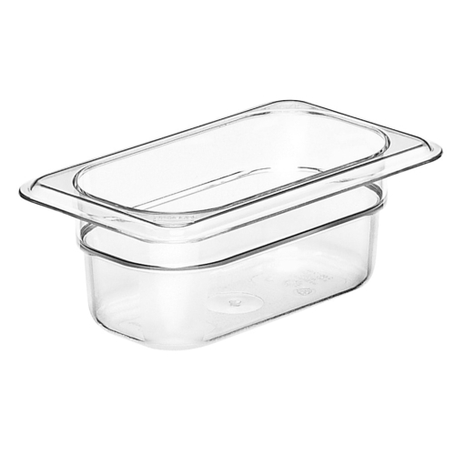 Cambro 92CW135 Camwear Food Pan, .6 qt., 2-1/2'' deep, 1/9 size, polycarbonate, clear