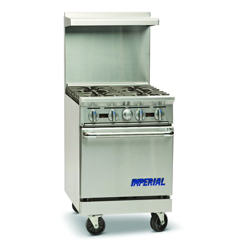 Imperial  IR-4  4 open burners, (1) 20'' wide oven