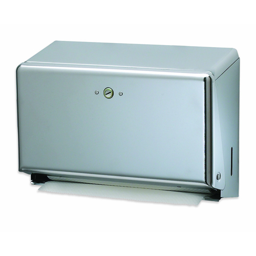 CFS Brands T1950XC Classic Mini Paper Towel Dispenser, wall mount, 11-1/8''W, multi-fold and C-fold towels, steel with matte chrome finish