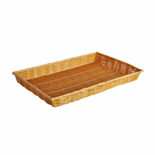 Thunder Group  PLBN1813T  18'' X 13'' X 2'' HAND-WOVEN BASKET, RECTANGULAR, PLASTIC
