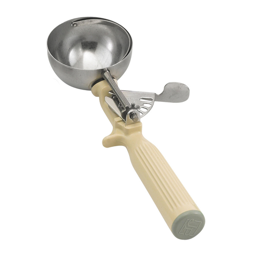 Vollrath 47141 Disher, round bowl, size 10, 3-1/4 oz., 2-5/8'' bowl, ivory handle