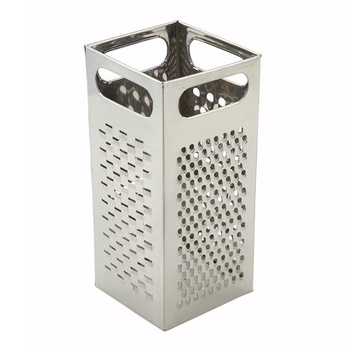 Winco SQG-4 Square Box Grater, 9'' x 4'', S/S