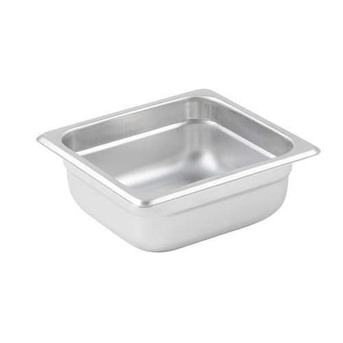 Winco SPJL-602 Anti-jam Steam Pan, 1/6 Size, 2-1/2'', 25 Ga S/S