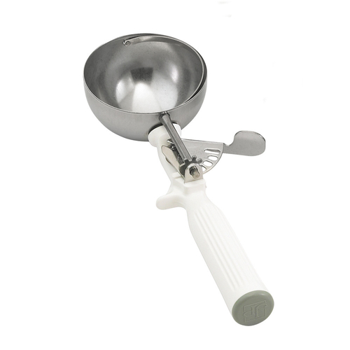 Vollrath 47139 Disher, round bowl, size 6, 5-1/3 oz., 3-1/8'' bowl, white handle