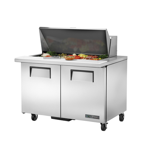 True Mfg. - General Foodservice TSSU-48-18M-B-HC Mega Top Sandwich/Salad Unit, 48.38''W, (18) 1/6 size pans, 115v