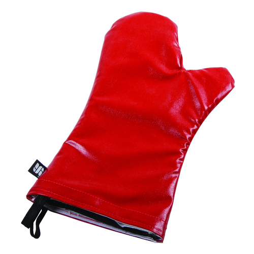 CFS Brands EZK17 EZ-Kleen Oven Mitt, 17'', up to 450 F, non-stick coating, poly-cotton, red