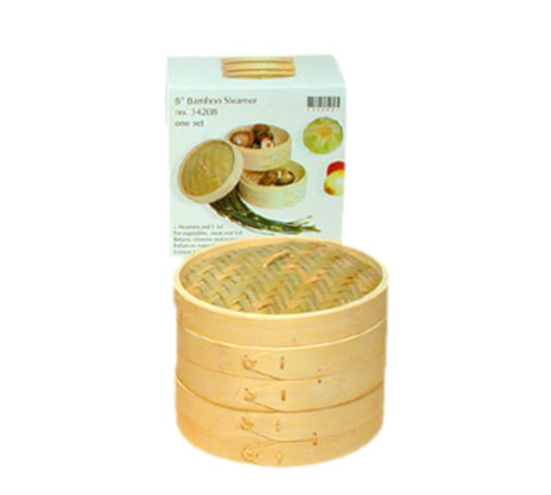 Town Equipment  34208  Bamboo Steamer Set, 8''