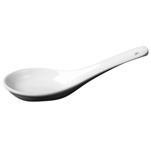 Cameo China Tableware 210-09 Imperial Spoon, 5-1/2'' x 1-7/8'' x 2-3/8''H, with hole, ceramic, white