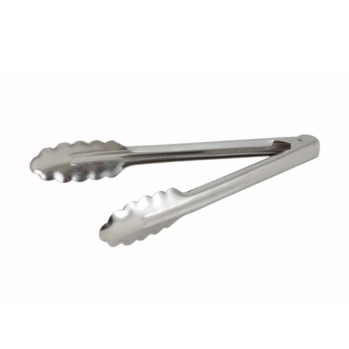 Winco UT-9 9'' S/S Utility Tong, Heavyweight, 0.9mm