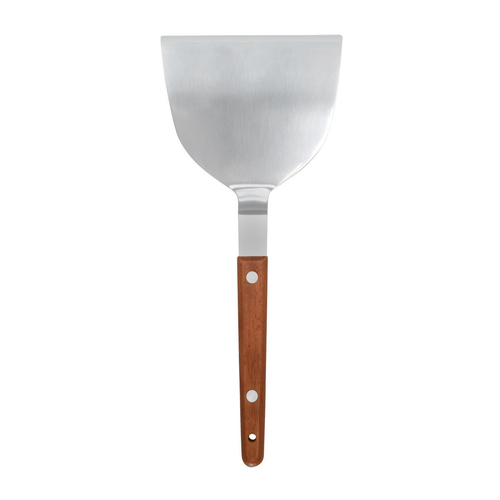 Winco TN43 Teppanyaki Turner, Offset, Wooden Hdl, 4''x 3-1/2'' Blade