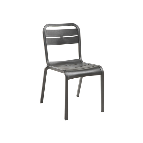 Grosfillex  UT110002  Cannes Stacking Side Chair, indoor/outdoor use, resin, charcoal