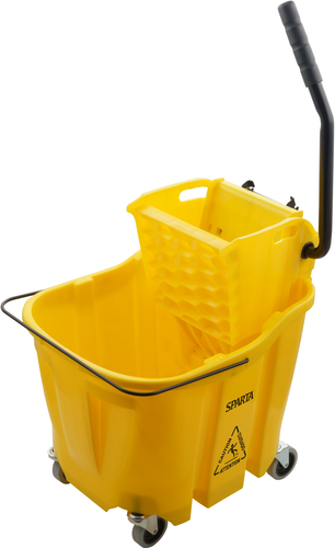CFS Brands 8690404 OmniFit 35qt. Mop Bucket Combo, side press wringer, yellow