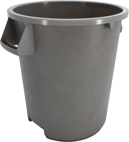 CFS Brands 84101023 Bronco Waste Bin Trash Container/Can, 10 gallon, polyethylene, gray