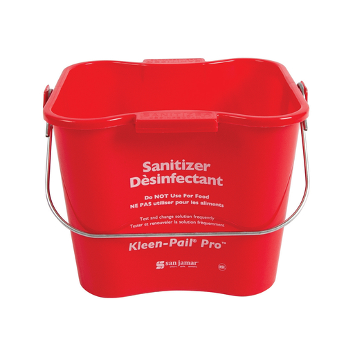 CFS Brands KPP97RD Kleen-Pail Pro Sanitizing Bucket, 3 qt., plastic, red