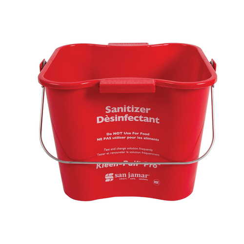 CFS Brands KPP196RD Kleen-Pail Pro Sanitizing Bucket, 6 qt., plastic, red