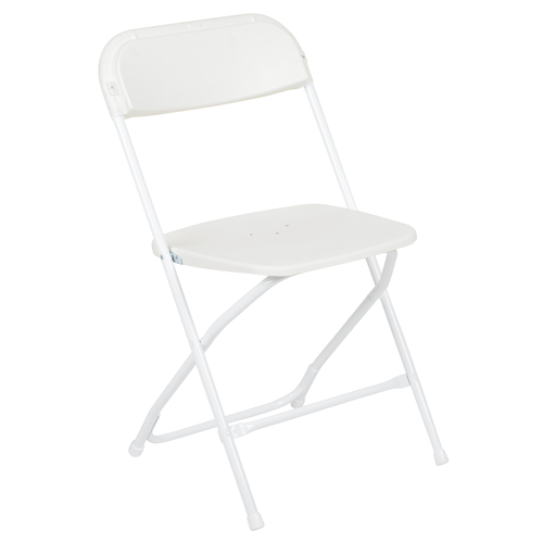 Flash Furniture  LE-L-3-WHITE-GG  White Plastic Folding Chair