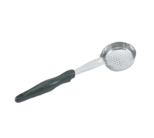 Vollrath 6432820 Spoodle/Food Portioner, 8 oz. perforated round bowl, stainless steel, black ergonomic nylon handle