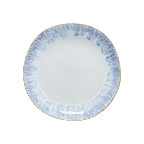 Costa Nova  LNP281-RIA  Dinner plate 28, D10-7/8'' x H1-1/4'', stoneware, Brisa, Ria Blue