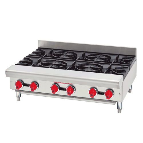 American Range  ARSHP-36-6  Countertop Hotplate, 36''W, 6 Burners, Natural Gas, 32K BTU per Burner