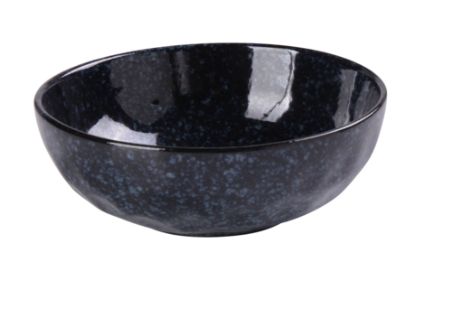 Yanco  BL-806  Blue Star Nappie Bowl, 14 oz., 6'' dia, 2-1/4'' deep, porcelain